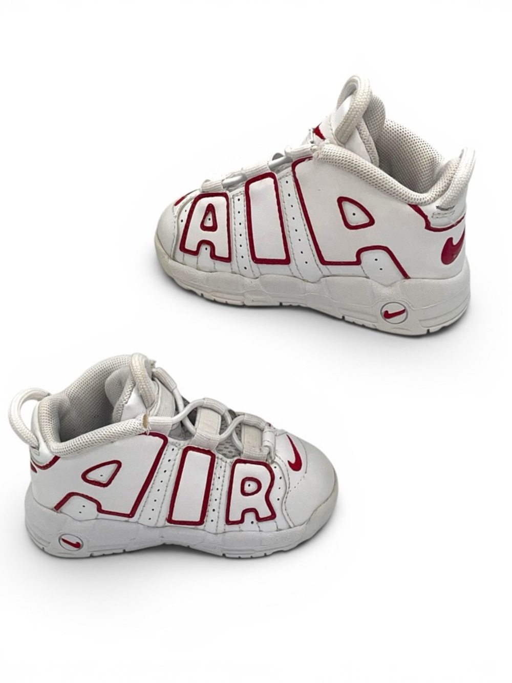 Nike Air More Uptempo TD White Red Baby Toddler 6C Sneakers - Picture 4 of 12